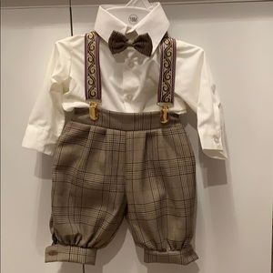 18 month old boy plaid bow tie set